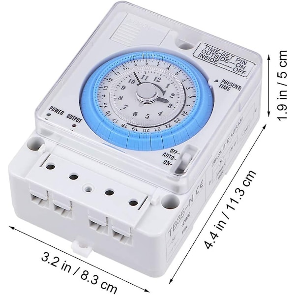 Mekanisk Timer, 12v DC Tidskontrollbrytare Kökstimer Tidskontrollbrytare TB35N TB388 TB35 TB35-N TB889 VT35B - Perfekt