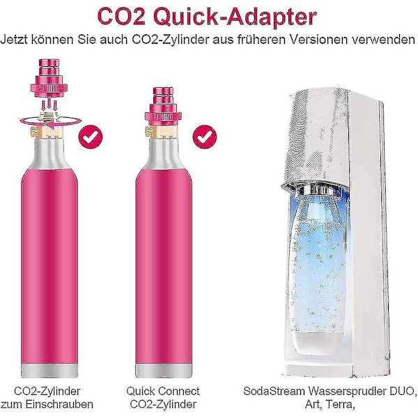 Hurtigkobling CO2-adapter til Sodastream Water Sprinkler Duo Art, Terra, Tr21-4 Jnnjv