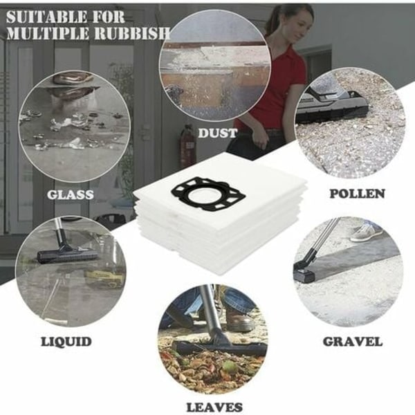 10 støvsugerposer til Karcher WD4 WD5 WD6 Karcher pose MV4, MV5 og MV6 støvsugerposer til Karcher