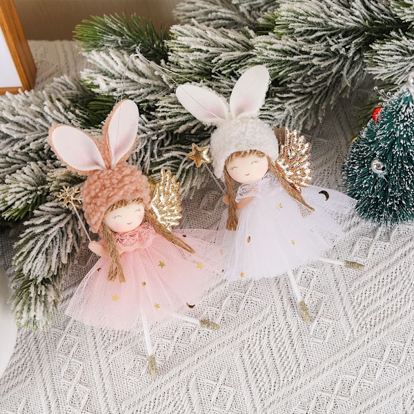 Julgrans Gaze Kjol Ängel Fairy Doll Hänge Dekoration