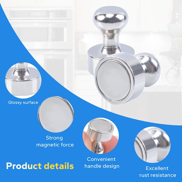 30 kpl pieniä neodyymimagneetteja jääkaappiin, valkotaululle, askarteluun, kotitoimistoon ja kouluun, hopeanväriset minimagneetit [JR] Silver 30PCS