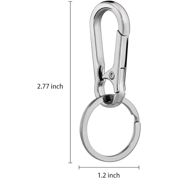 Metallnøkkelringer Nøkkelring Nøkkelkjede Ringholder Organizer for Hjemme Bilnøkler, Nøkkelfinner, 2 Stykker