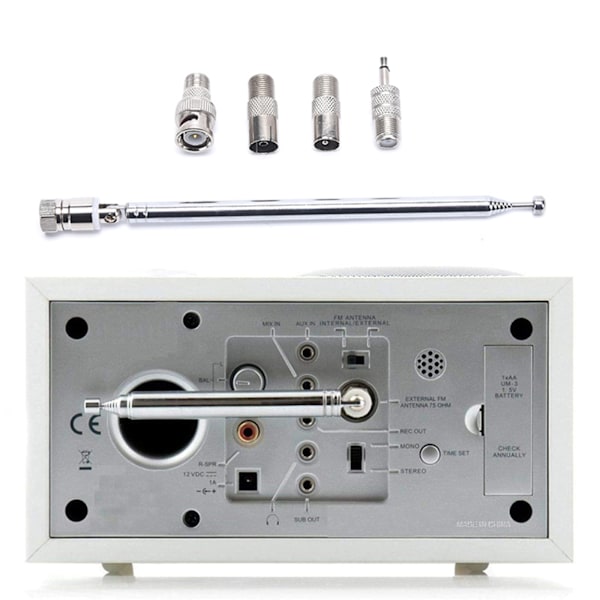 5 stk Antenne 75 Ohm Teleskopisk Radioantenne F-Type Hunnkontakt