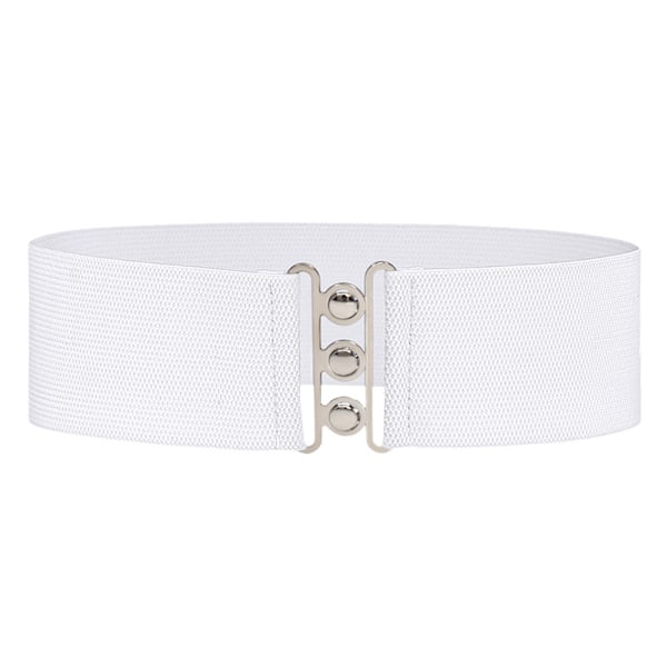 5 cm leveä joustava vyö, joustava vyötärönauha, vintage-joustovyö White