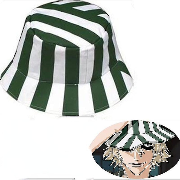 Anime Bleach Urahara Kisuke Cosplay Hat Cap Kupol Grøn og Hvid Stribet Sommer Cool Hat Vandmelon Hat