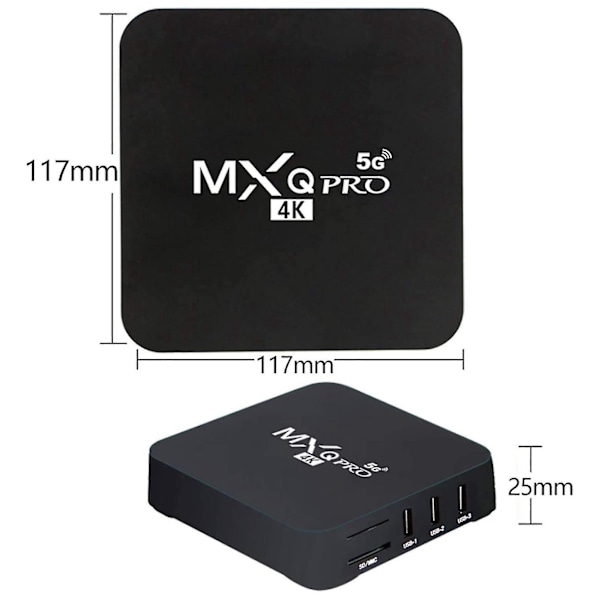 4K HDR Streaming Mediaafspiller til Android TV Box 4GB RAM 32GB ROM Allwinner H3 Core Smart TV Box