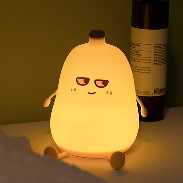 Night Light for Kids, Cute Silicone Banana Nursery Light for Baby Room and Toddler, Rechargeable LED Fruits Decor Nightlight