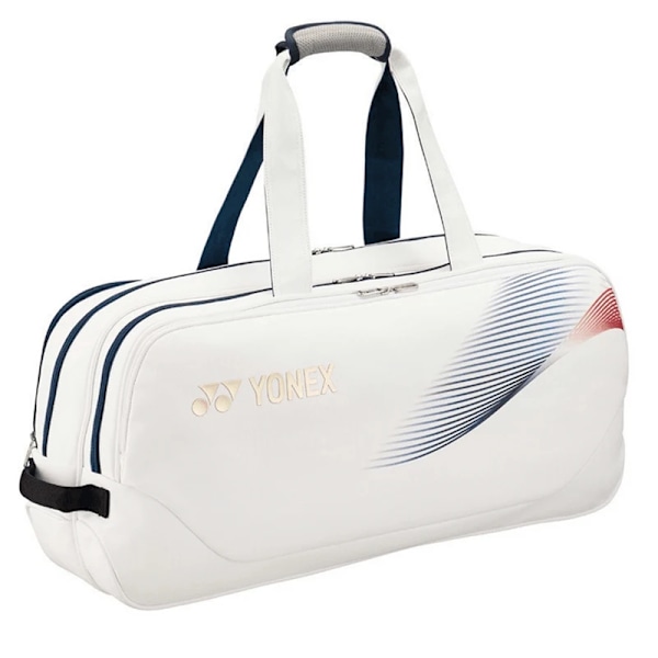 Badmintonbag for menn Vanntett sportsbag i mykt skinn White