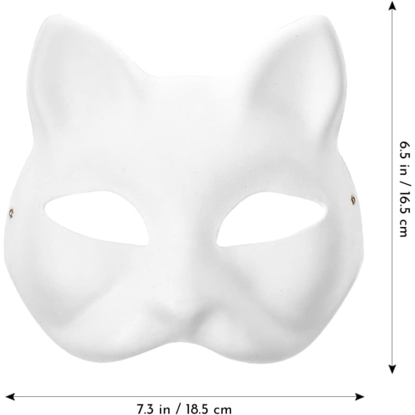 10 stk Therian-maske Kat Ræv Maske Therian Halloween Maske Therian Kostume til Børn Voksne Tom Maske til Jul Fest & Therian WELLNGS