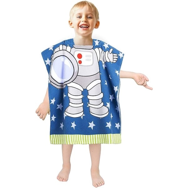 Barn Poncho Hette Strandhåndkle Badekåpe Bad Dusj Svømmebasseng for Jenter Gutter Barn Småbarn 2-8 år