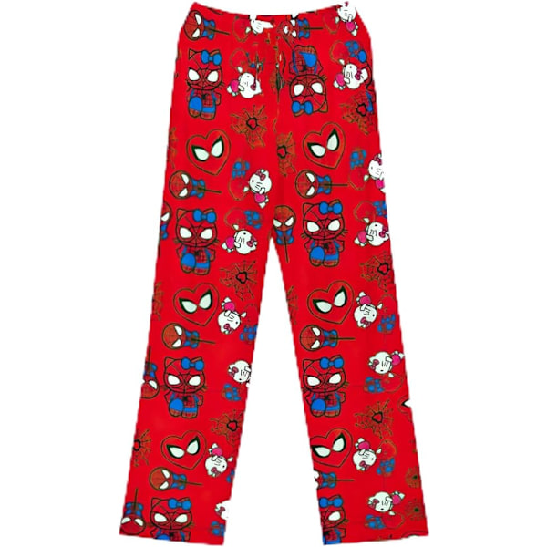 Anime Pyjamasbukser med trykk overalt FARGE 4 COLOR 4 L