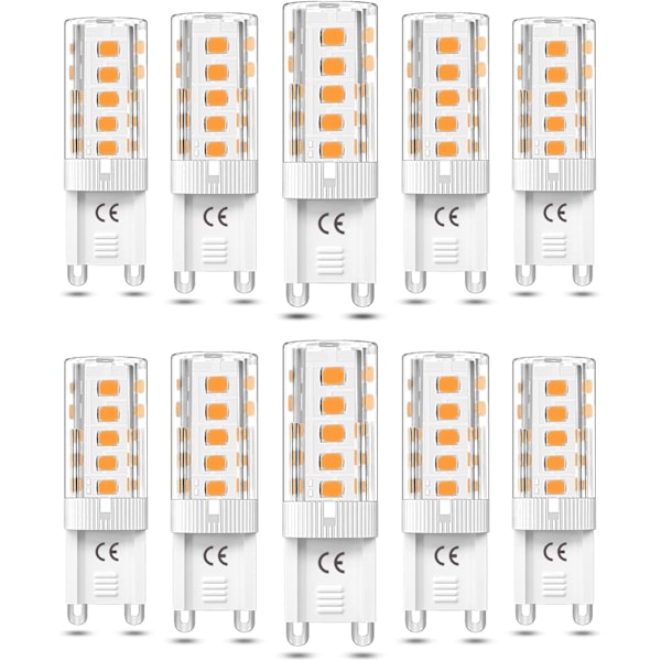 10 st G9 LED-lampa Dimbar 5W Varmvit 3000K G9 LED-lampor Halogen motsvarande 50W AC110/220V [Energiklass F]