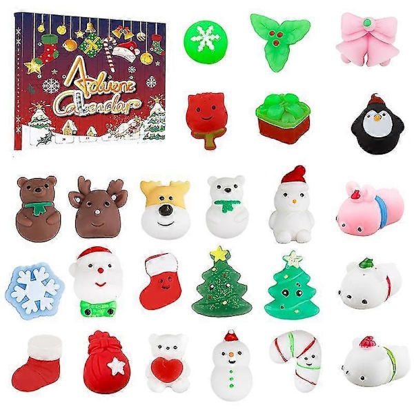 24 dager med julekalender Blind Boxes Stress Relief Blind Boxes Pinch And Go Blind Boxes