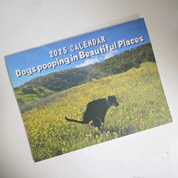 Skidende Hunde Kalender 2025 - Sjov Hunde Kalender A A