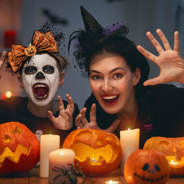 Græskar hovedbeklædning efterår hovedbeklædning blonde gul sløjfe design jul rollespil foto rekvisitter hovedbeklædning gave kvinder pige Halloween hovedbeklædning