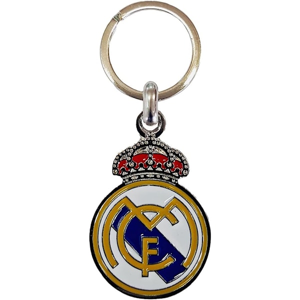 Nyckelring med Real Madrid-logotyp, fotbollsklubbslogotyp i metall