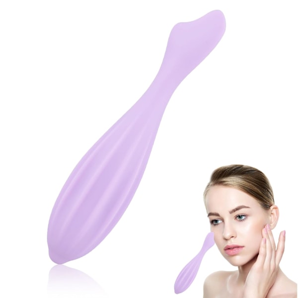 Facial Massage Roller, Silicone Face Massage Tool Shapes Body & Face Curves Face Massage Stick Skin Care Self Tool Reduces Tiredness(Purple)