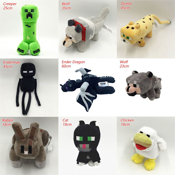 Minecraft Leksaker Spel Docka GHAST 2-15CM GHAST 2-15CM Ghast 2-15cm