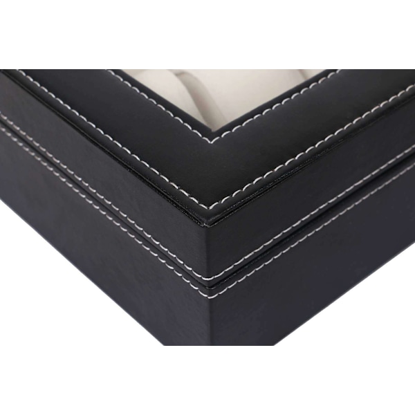 Ylellinen kellolaatikko / Kellolaatikko / Kellokotelo / Kellokotelot 10 kellolle black