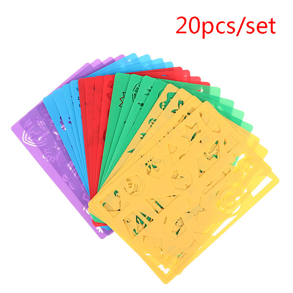 20st Barn DIY Rittschabloner Ihåliga Set Kids Plast P ONE SIZE