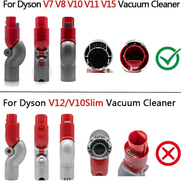 Flex-adapter for støvsugerør til Dyson V7 V8 V10 V11, bøyelig skjøt for Dyson