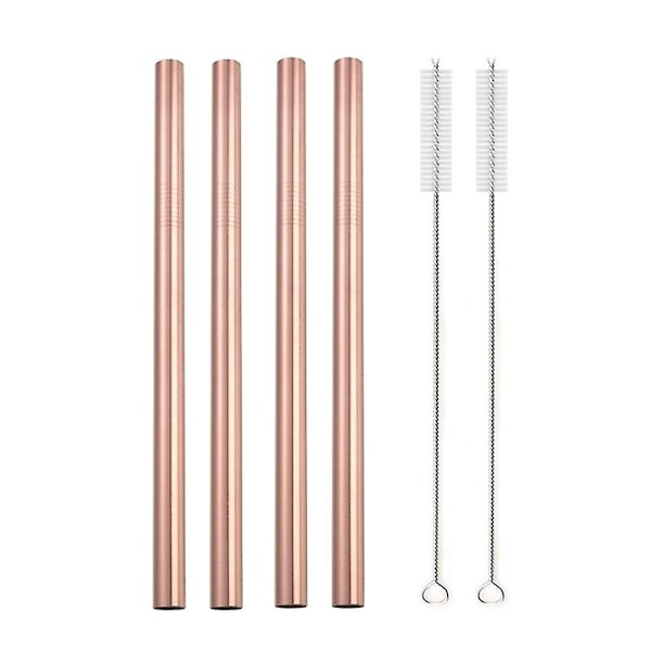 01 Rose Gold 4 stk Stor 12mm Gjenbrukbar 304 Rustfritt Stål