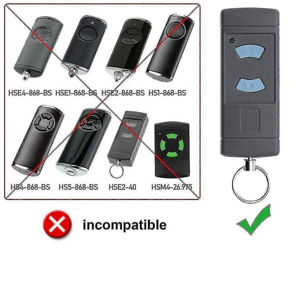 2-pack Garage Door Remote Control Handheld Transmitter Replacement For Hse2-868 Hs4-868 Hsm4-868 Promatic{JSR}