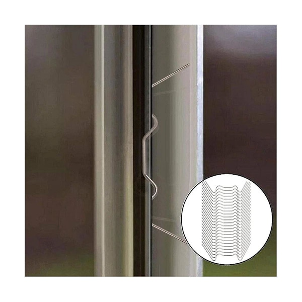 100 stk rustfrie drivhusglasclips drivhus W-trådklips glasclips Z-type clips fw Silver
