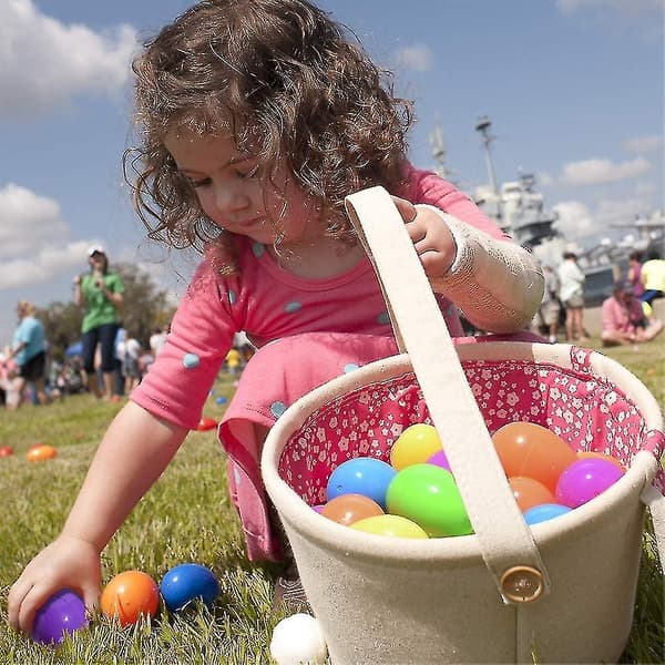 50-pack Plastic Easter Eggs, 6 cm Fillable Easter Eggs, Plastic Eggs For Egg Hunt Random Color_Special Gifts{JSR} 6厘米 x 4厘米