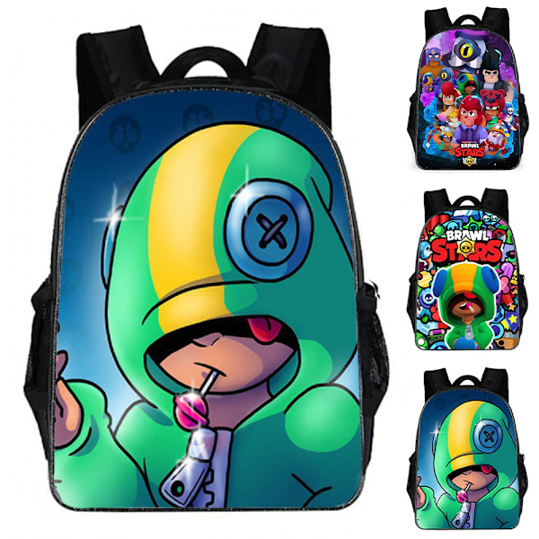 Brawl Stars Reppu Koululaukut Peruskoulun Oppilaille Unisex Matkat Kevyt Reppu Kannettava Tietokone Reppu Rento Olka Reppu Lapsille A