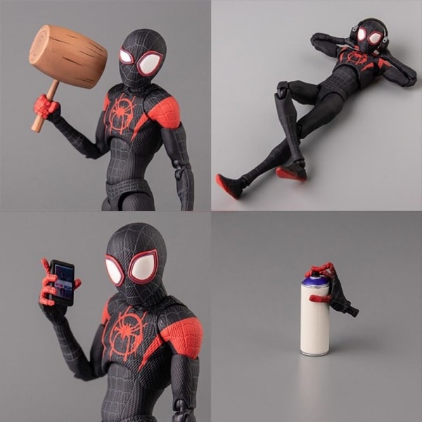 Marvel Legends Sentinel Spiderman Actionfigur Spider-Verse Miles Sv Shf Morales Peni Anime Figurer Staty Leksaker Beige