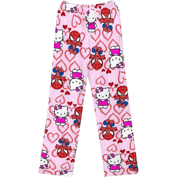 Anime Pyjamasbukser med tryk overalt FARVE 2 COLOR 2 2XL