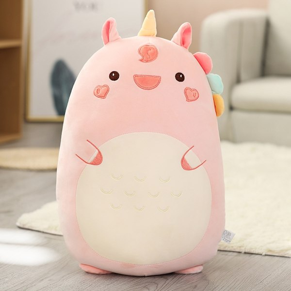 Squishmallow pute dukke Kawaii dyre fett dinosaur pute plysj 80 cm Unicorn Unicorn 60cm