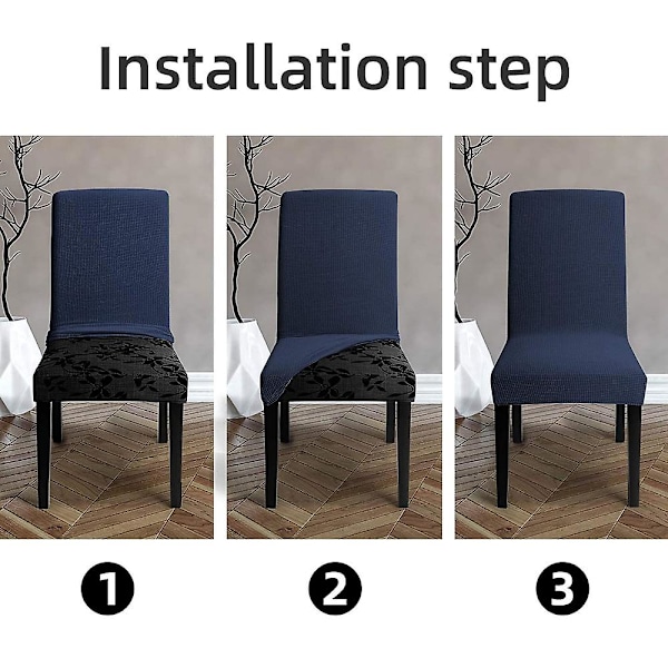 Ruokailutuolin Päällinen Venyvä Tuolin Päällinen Pehmeä Tuoli Slipcover Tuolin Päällinen Ruokailutilaan Sarja 4