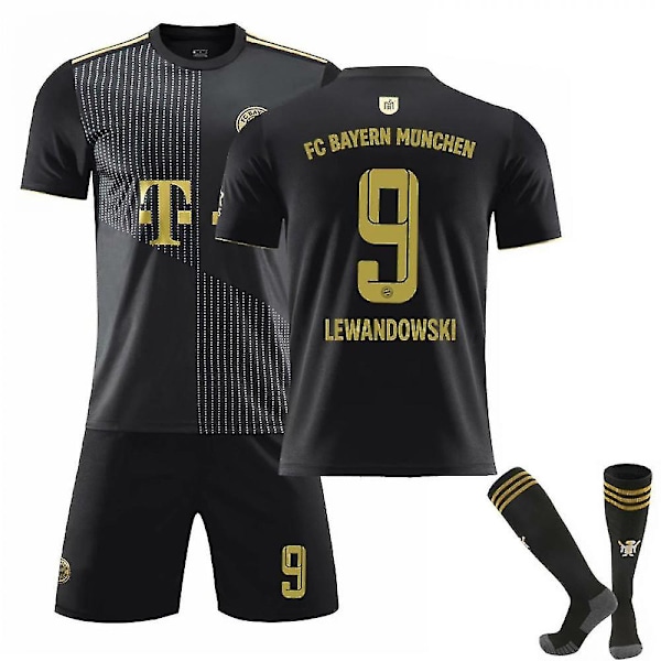 Vuxen Lewandowski #9 Fc Bayern München Fotboll T-shirts Jersey Set Goodies nyaste XL(180-190CM)