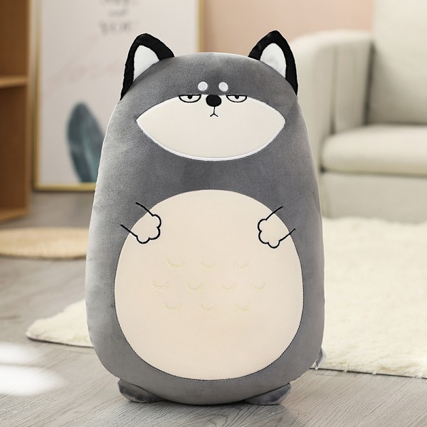 Squishmallow Kudde Dockor Kawaii Djur Fet Dinosaur Kudde Plysch Enhörning Siberian Husky Siberian Husky 80cm