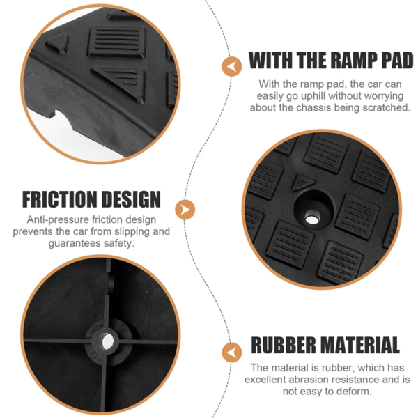 Garage Threshold Ramp, Durable, Not Easily Deformed, Stable Bottom Structure, Durable Non-Slip Plastic Ramp for Driveway and Loading Dock