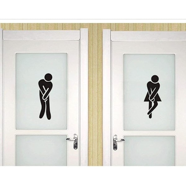 DIY Unisex Toalett Badrum WC Skylt Dörrhängare för Män Kvinnor