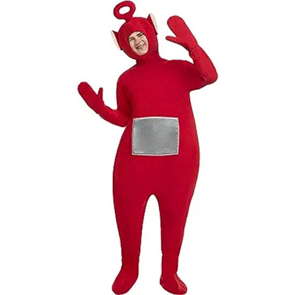 Tinky Winky Teletubbies Voksen Maskeraddrægt Stag Kostume rød ed ed 170 cm