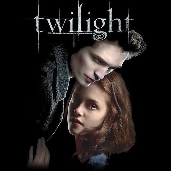 Twilight T-skjorte Ed og Bella Voksen Korte Ermer T-skjorter Twilight Filmer Grafisk T-skjorte Svart Black S