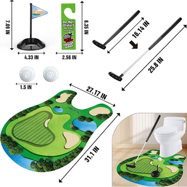 WC-golf -vapaa-ajanviihde ja urheilulelu, WC-minisetti