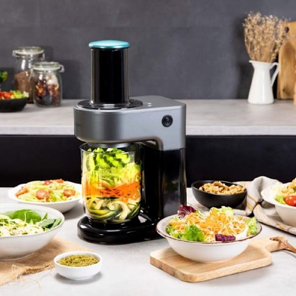 SpiralChef 400 Foodprosessor - CECOTEC - Rivejern - Svart - 80W - Pulsfunksjon - 4 Blader i rustfritt stål Svart