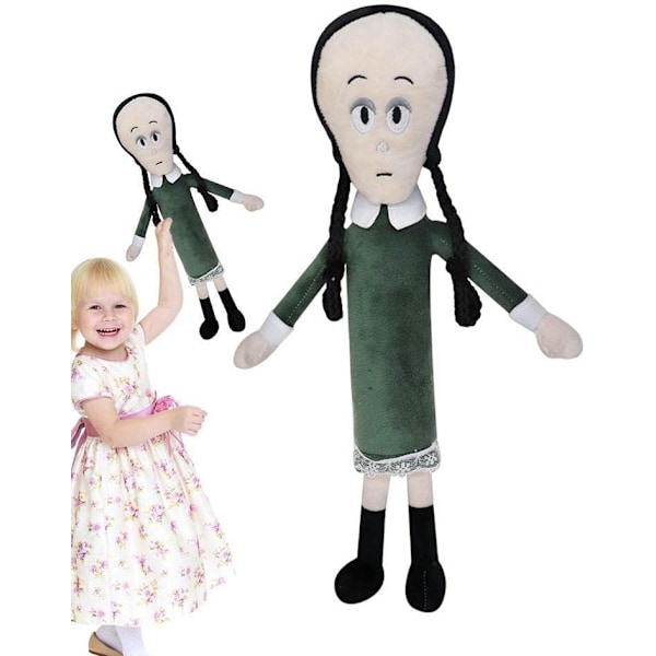 Addams Family Plyschdocka, Mjuka Plyschdjur, Plyschkudde, Wednesday Addams Plyschdjur Presenter Leksak Heminredning för Filmer