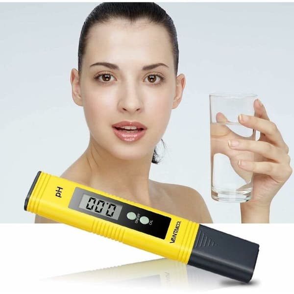 Professional pH Meter, Automatic Calibration Function and 0.00-14.00 Measurement Range for Water, Portable Aquarium, Hydroponics, Swimming Pool