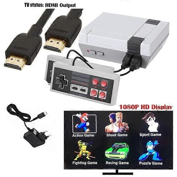 TV-spilkonsol med digital HDMI-forbindelse og 621 retrospil