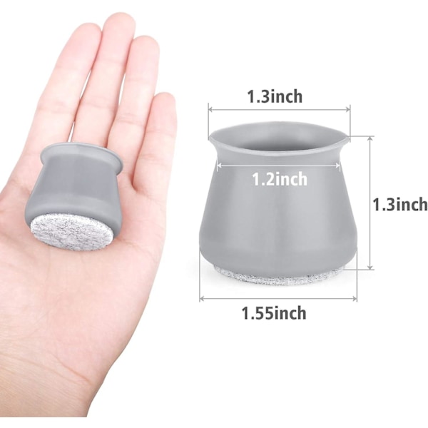 Silikon Stolsbensskydd för Alla Möbler, 24-pack (FMY)