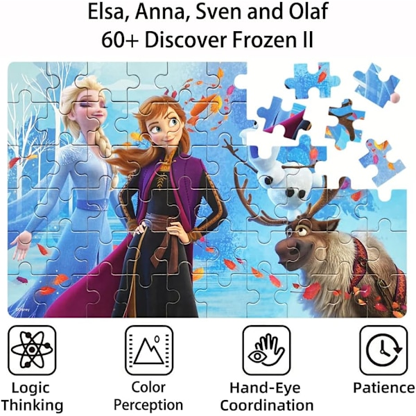 Disney Frozen Pussel 60 Bitars Pussel för Barn