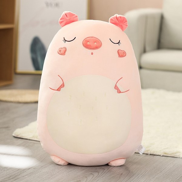 Squishmallow Pute Dukke Kawaii Dyr Fet Dinosaur Pute Plysj Enhjørning 80 cm Gris Pig 60cm