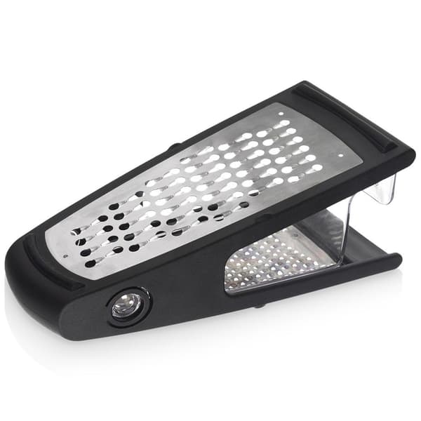 Practical kitchen grater with two blades and stainless steel container 399