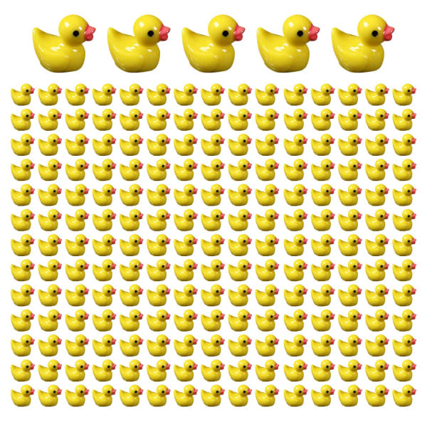 100/200 stk Mini Gummiænder Miniatur Resin Ænder Gule Små D 100 stk gule 100 stk 100pcs yellow 100pcs